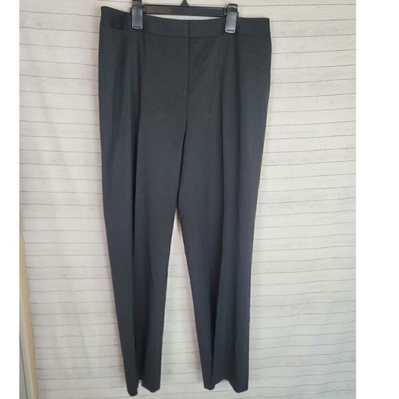 LAFAYETTE 148 NEW YORK MENSWEAR BLACK VIRGIN WOOL TROUSERS, SZ 12 - Picture 1 of 14